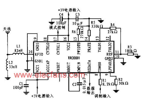基于TX6000和RX6000收發芯片的OOK/ASK無線收發電路設計
