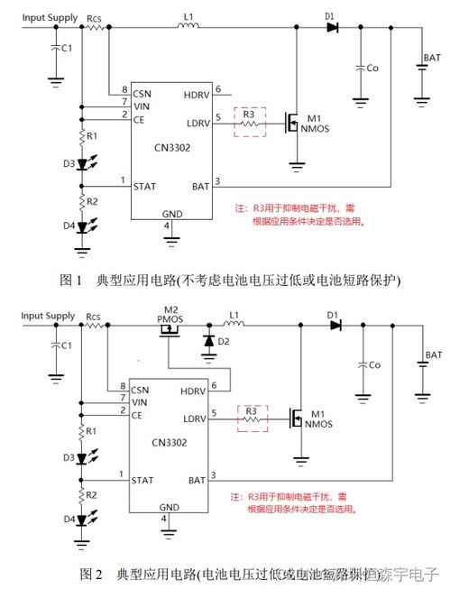 CN3302 PFM升壓型雙節電池充電控制集成電路 外置MOS管設計與應用解析
